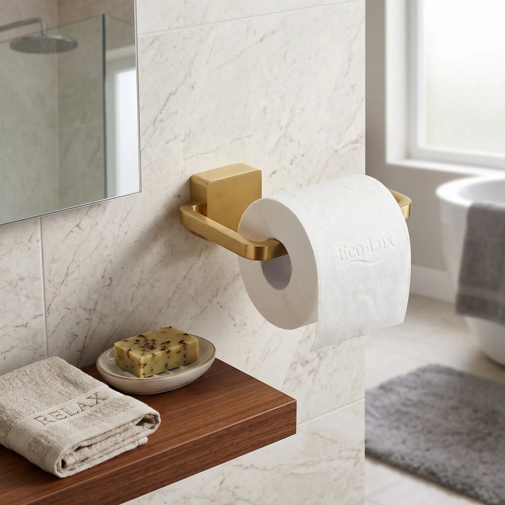 Roll Holder Brushed Brass Lima