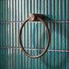 Fluted Brushed Bronze Towel Ring