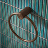 Fluted Brushed Bronze Towel Ring