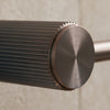Fluted Brushed Bronze Toilet Roll Holder