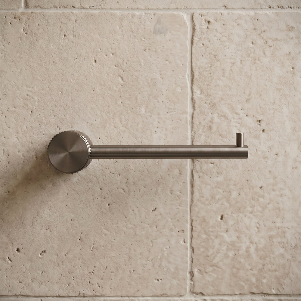 Fluted Brushed Bronze Toilet Roll Holder