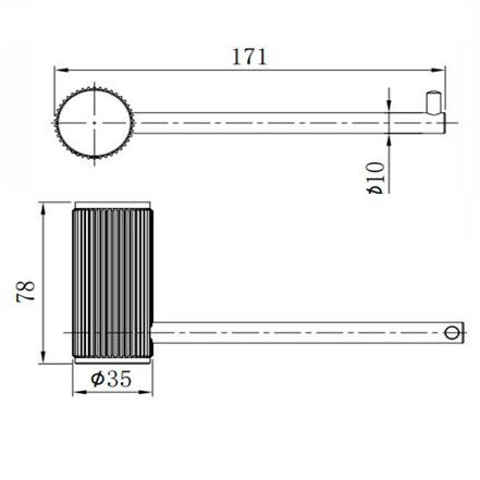 Fluted Brushed Bronze Toilet Roll Holder