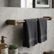 Fluted Brushed Bronze Double Towel Bar