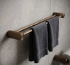 Fluted Brushed Bronze Double Towel Bar