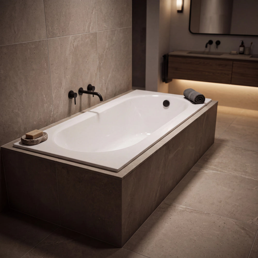 1600mm Single Ended Bath Mercury