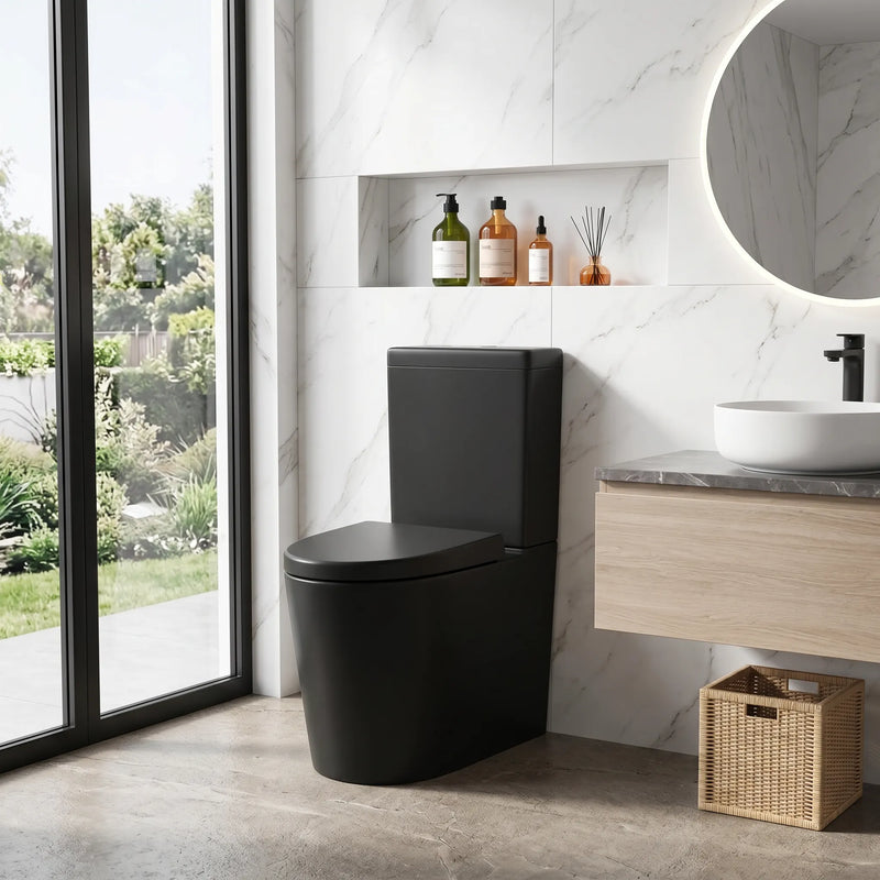 Alessio Black Close-Coupled Toilet