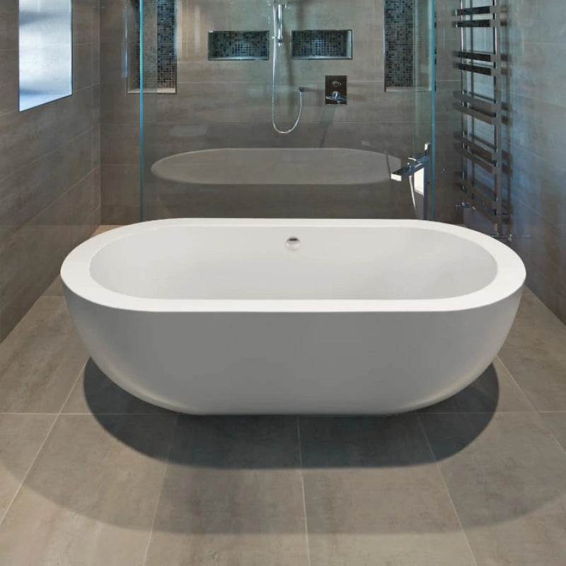 Ovali 1805 x 850 Freestanding Bath (Waste Included) White