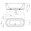 Plazia 1780 x 800 Freestanding Bath (Waste Included) White