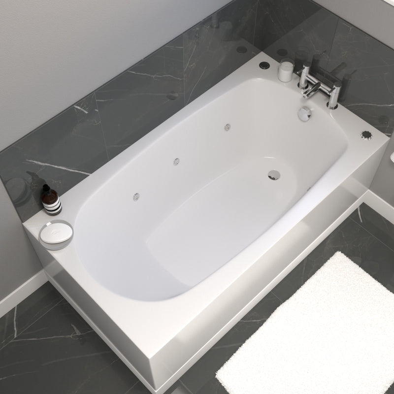 1300 x 700mm Petite 6 Jet Whirlpool Single Ended Bath