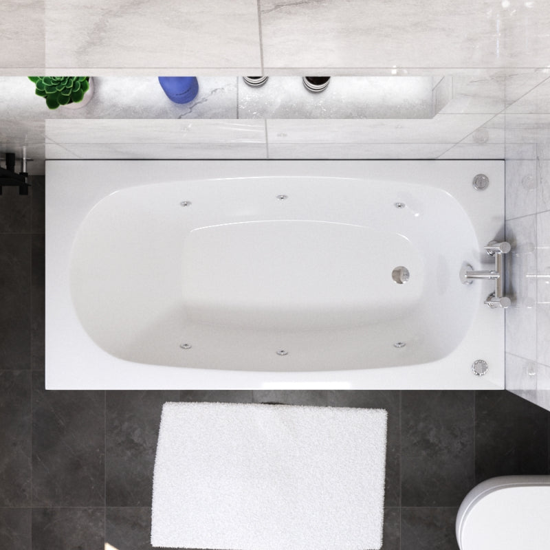 1400 x 700mm Petite 6 Jet Whirlpool Single Ended Bath
