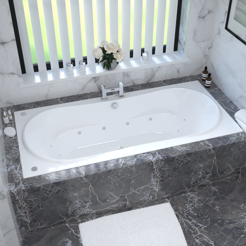 1800 x 900mm Strata Duo 16 Jets Whirlpool Bath with Optional 12 Jet Air Spa