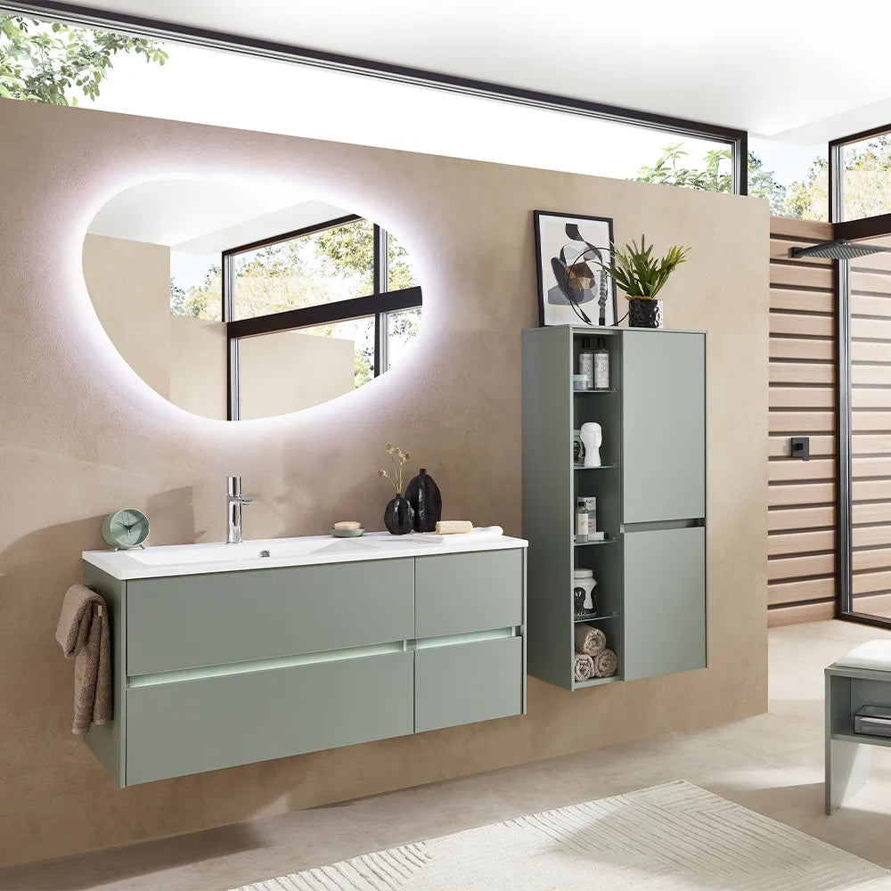 Pelipal Series 6010 1125mm Handleless Vanity Unit (optional LED lighting)