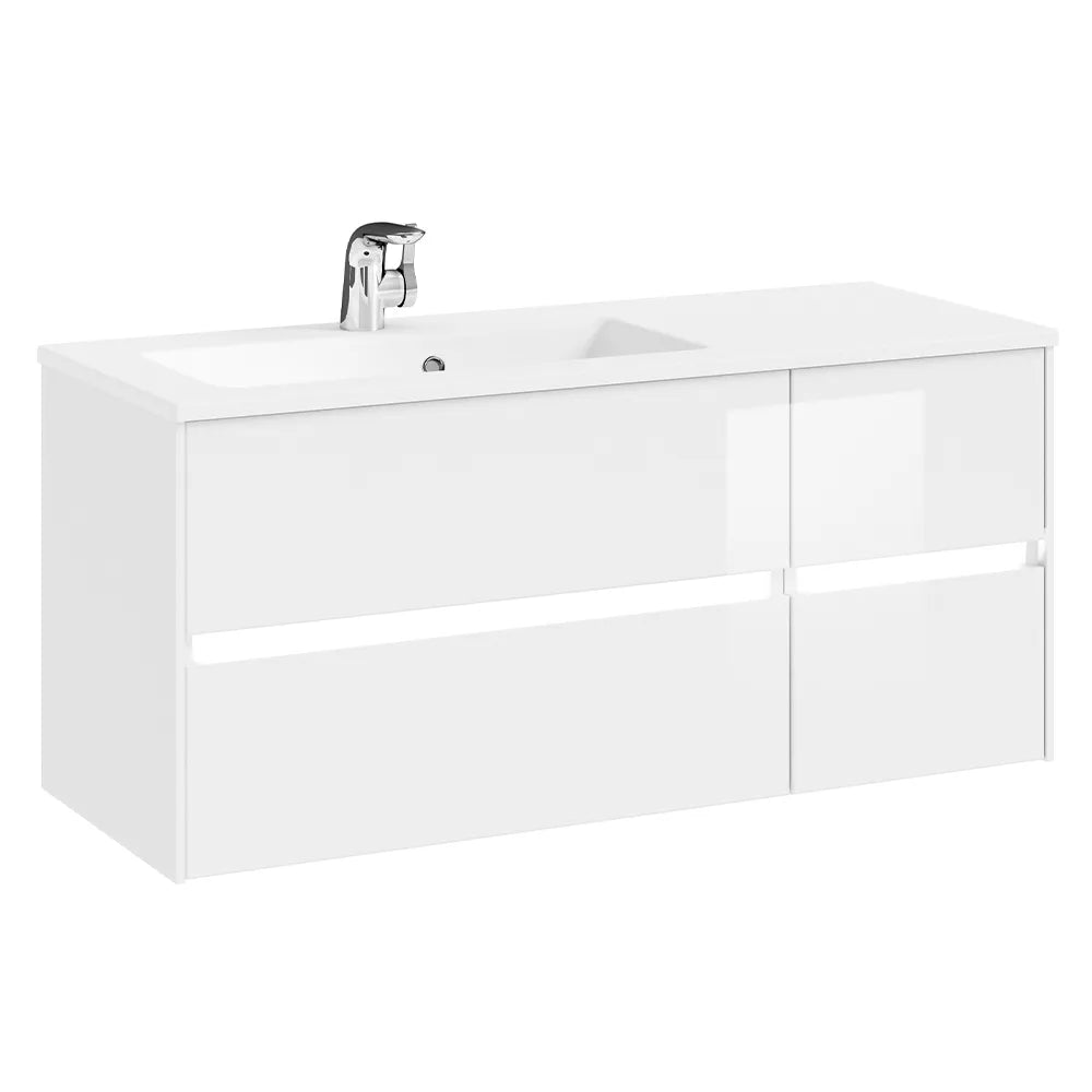 Pelipal Series 6010 1125mm Handleless Vanity Unit (optional LED lighting)