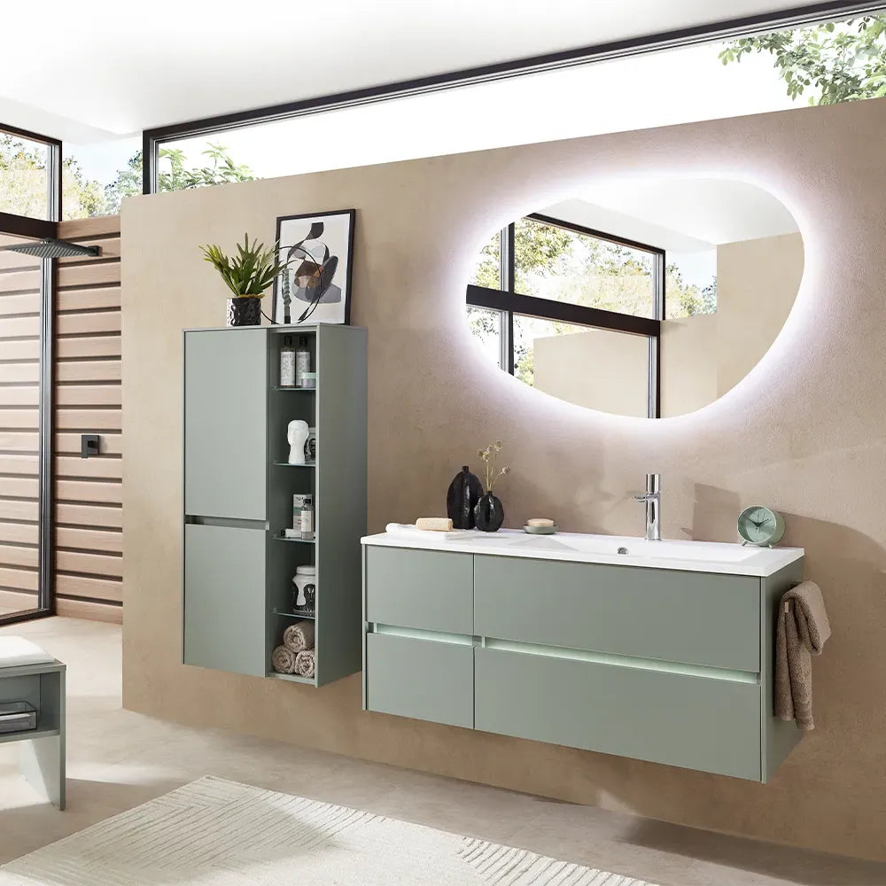 Pelipal Series 6010 1125mm Handleless Vanity Unit (optional LED lighting)
