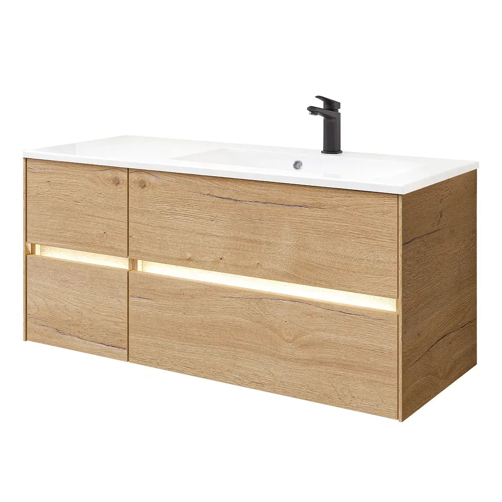 Pelipal Series 6010 1125mm Handleless Vanity Unit (optional LED lighting)