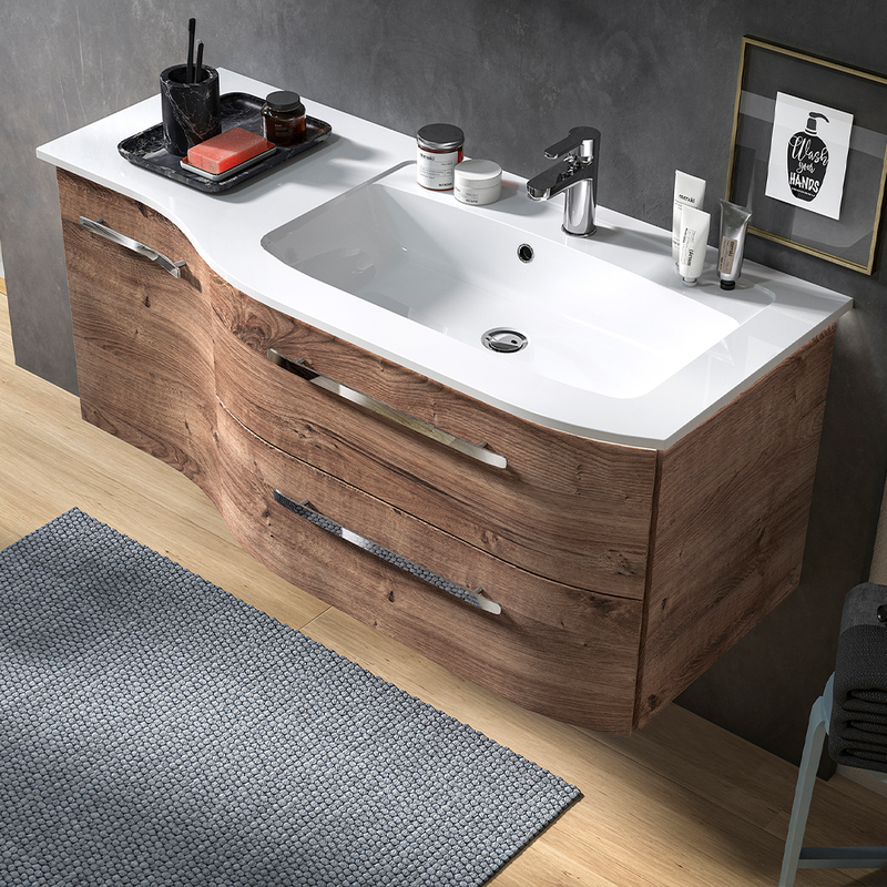 Pelipal Contea 1207mm Vanity Unit With Chrome Handle (optional LED Lighting)