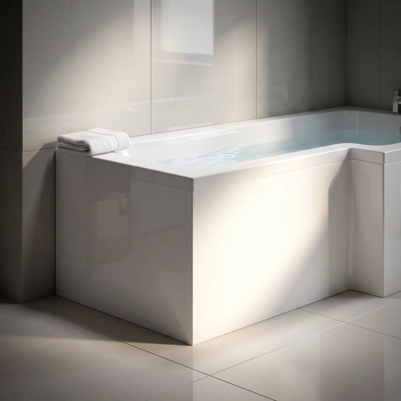 L-Shape End Bath Panel Acrylic