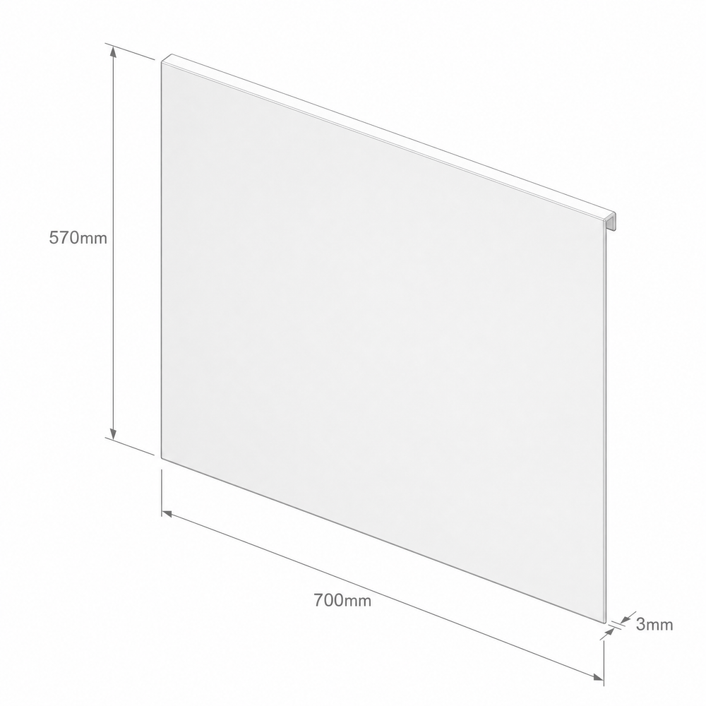 L-Shape End Bath Panel Acrylic