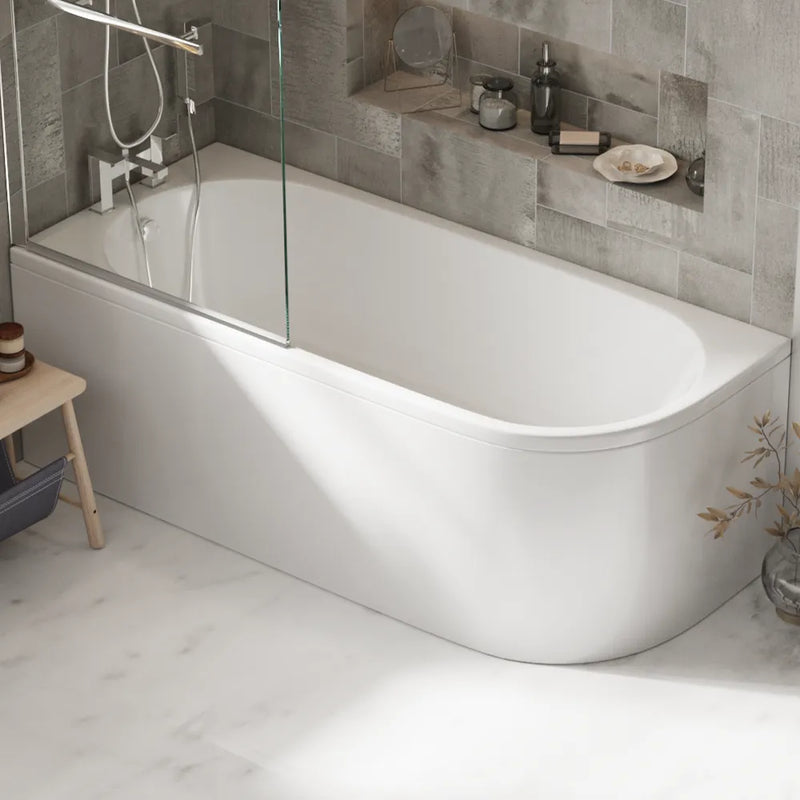 1700mm Tee Bath Panel Universal White