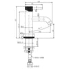 Fluted Brushed Bronze Cold Start Mono Basin Mixer inc. Waste