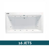 1800 x 800mm 16 Jets Single Ended Whirlpool Bath Galaxy