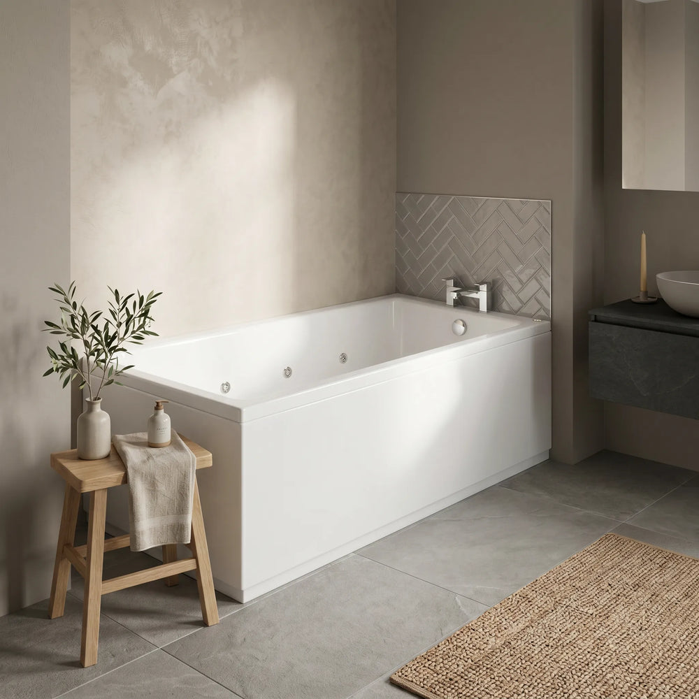 1800 x 800mm 16 Jets Single Ended Whirlpool Bath Galaxy