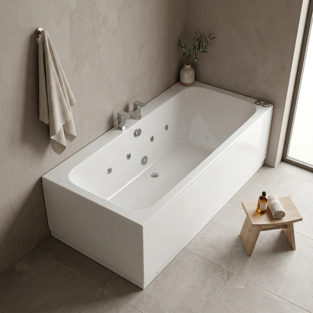 1700mm x 800mm 14 Jets Double Ended Whirlpool Bath Vernwy