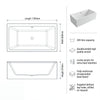 1700mm x 800mm 14 Jets Double Ended Whirlpool Bath Vernwy