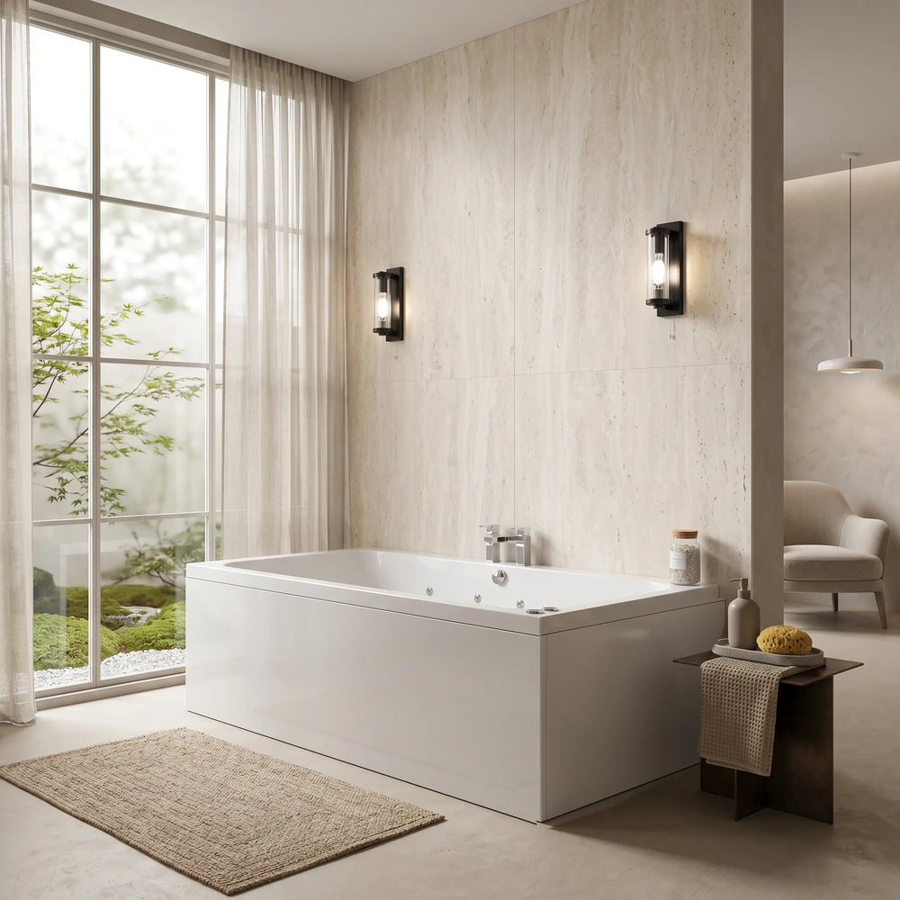 1800mm x 1100mm Vernwy Large 16 Jets Double Ended Whirlpool Bath