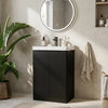 Zentro 600mm Floorstanding Black Vanity Unit