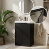 Zentro 600mm Floorstanding Black Vanity Unit