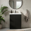 Zentro 600mm Floorstanding Black Vanity Unit