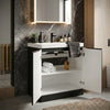 Zentro 800mm Floorstanding Black Vanity Unit