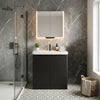 Zentro 800mm Floorstanding Black Vanity Unit