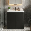 Zentro 800mm Floorstanding Black Vanity Unit