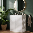 Zentro 800mm Floorstanding White Vanity Unit