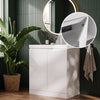 Zentro 600mm Floorstanding White Vanity Unit