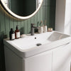 Zentro 800mm Floorstanding White Vanity Unit