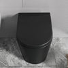 Alessio Matt Black Back to Wall Toilet Pan with Seat