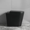 Alessio Matt Black Back to Wall Toilet Pan with Seat