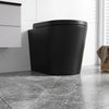 Alessio Matt Black Back to Wall Toilet Pan with Seat