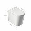 Alessio Matt Black Back to Wall Toilet Pan with Seat