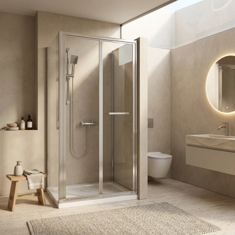 Bifold 800mm x 800mm Square Shower Enclosure Radiant