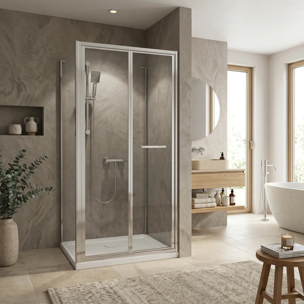 Bifold 800mm x 800mm Square Shower Enclosure Radiant
