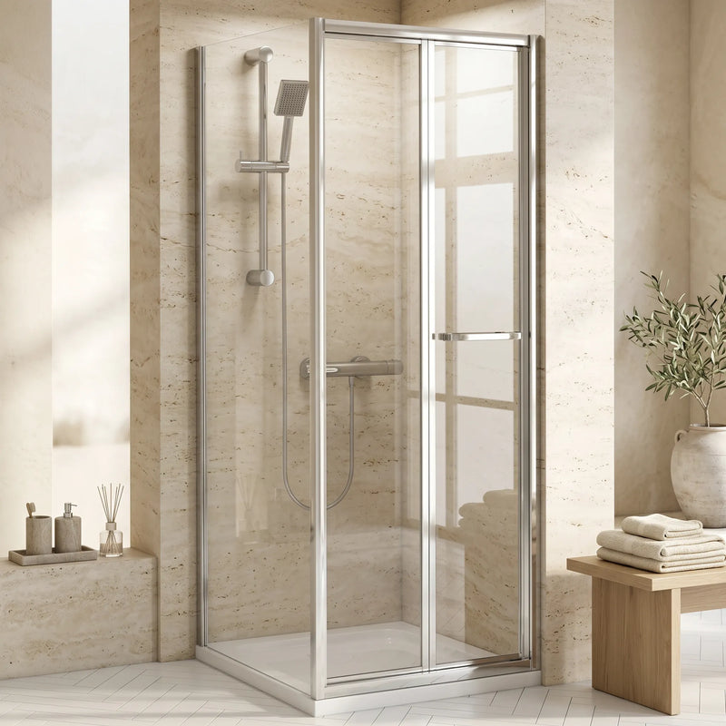 Bifold 900mm x 760mm Rectangle Shower Enclosure Radiant