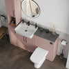 Oliver Pink Shaker Fitted Furniture Combination with Tall Boy Storage