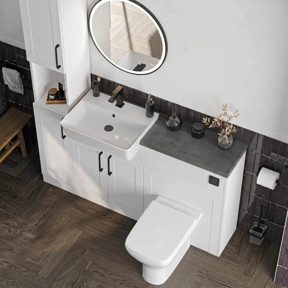 Oliver White Shaker Fitted Furniture Combination with Tall Boy Storage
