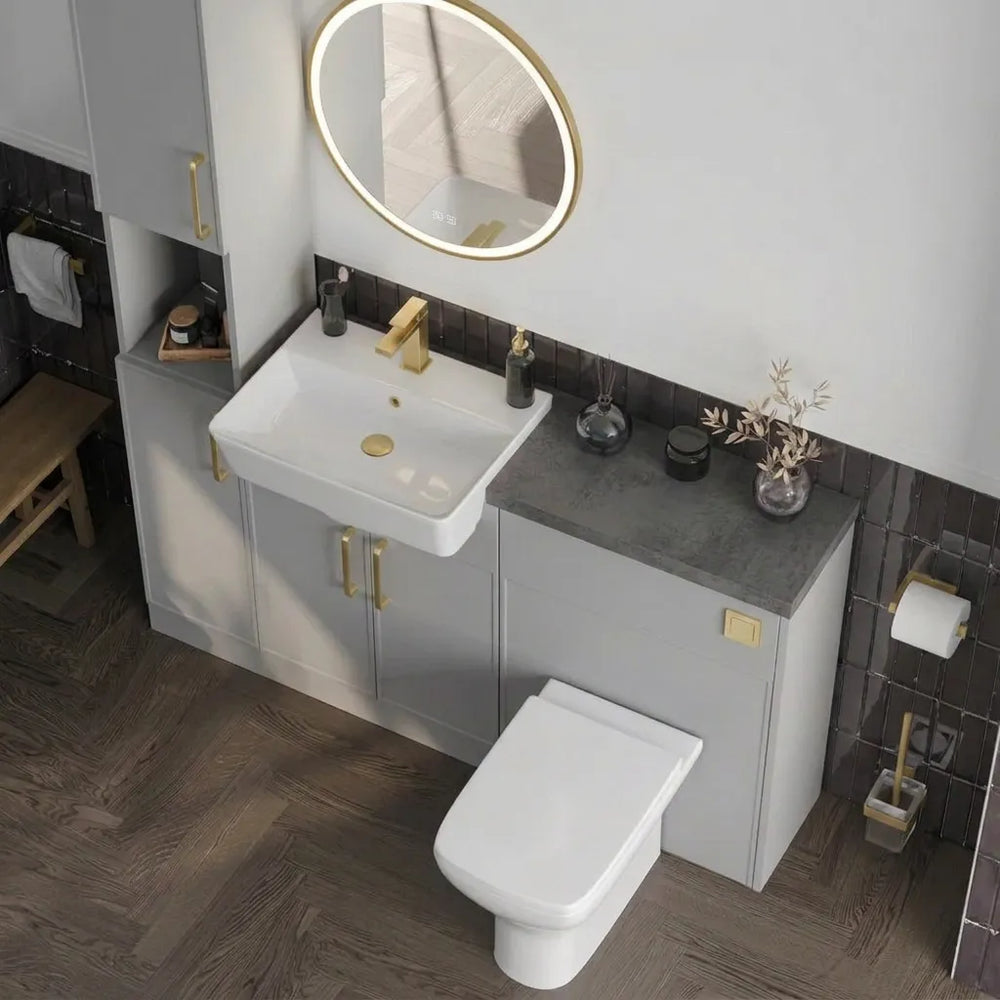 Oliver Grey Slim Shaker Fitted Furniture Combination with Tall Boy Storage