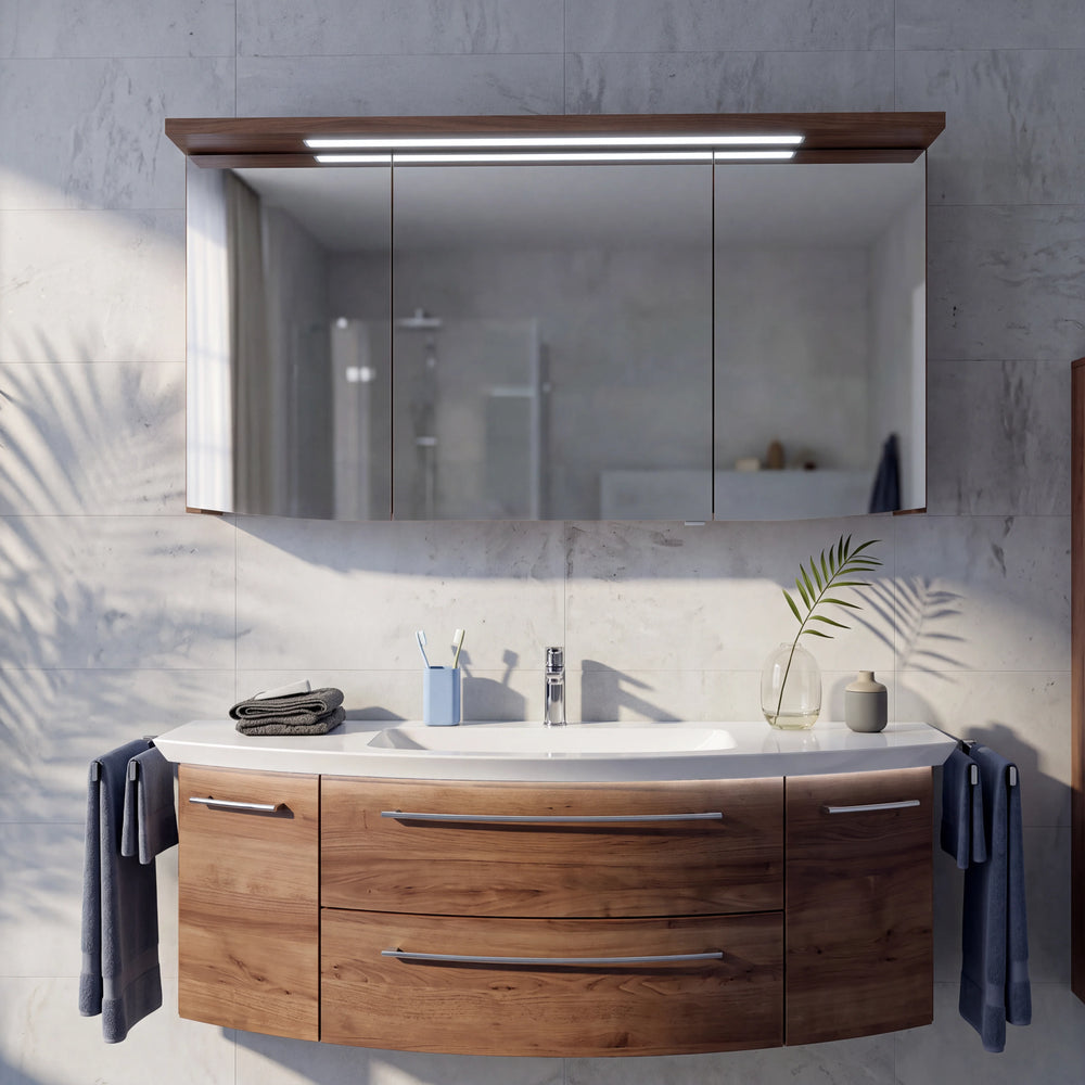 Pelipal Cassca Mirror Cabinet with LED Canopy