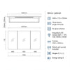 Pelipal Cassca Mirror Cabinet with LED Canopy